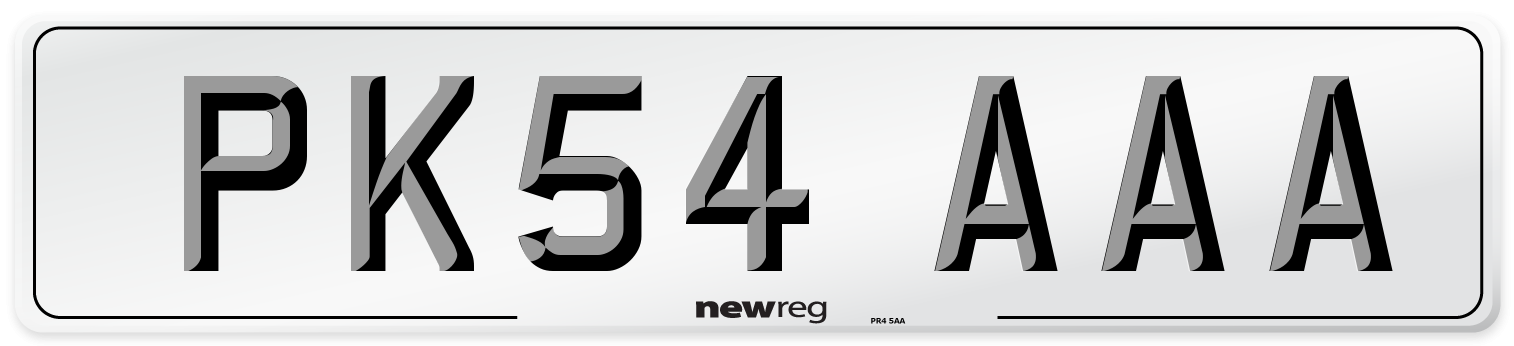 PK54 AAA Number Plate from New Reg